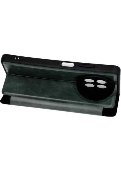 Realme 12 5g Kılıf Flip Cover - Koyu Yeşil Glstd fiyatları