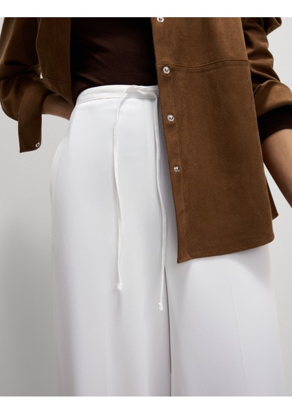 Yüksek Bel Wide Leg Pantolon