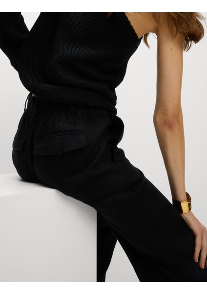 Saf Keten Tapered Pantolon modelleri