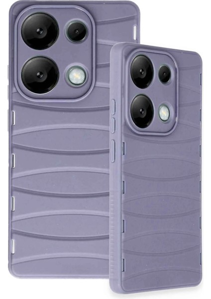 Xiaomi Redmi Note 13 Pro 4g Kılıf Bibercas Silikon Kapak - Lila Glstd