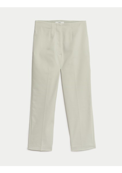 Pamuk Karışımlı Dar Kesim Kısa Paçalı Pantolon