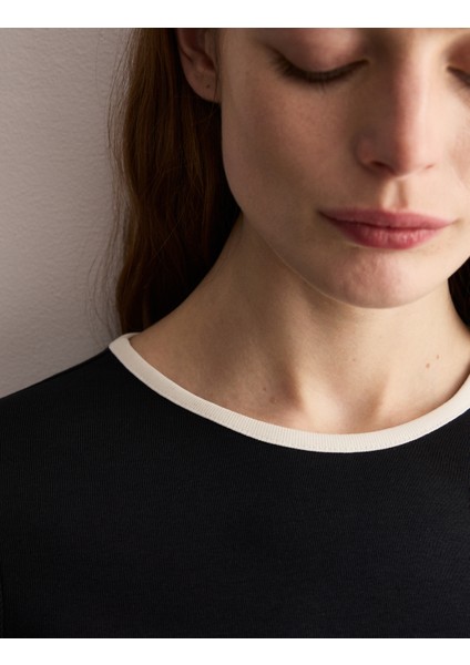 Jarse Kontrast Biye Detaylı T-Shirt indirimleri