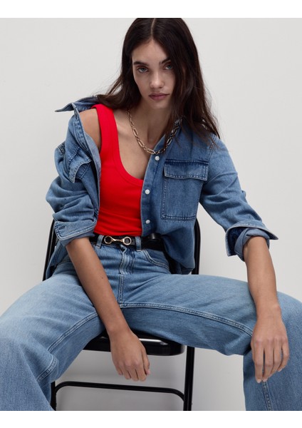 Pamuk Karışımlı Ribana Slim Fit Atlet