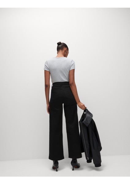 Yüksek Bel Wide Leg Grazer Jean Pantolon fiyatları