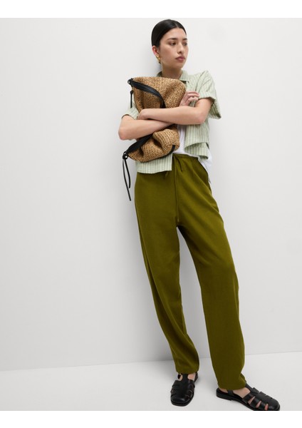 Tapered Fit Keten Pantolon