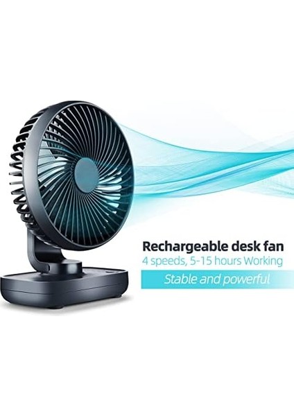 Taşınabilir Pil Fanı, Şarj Edilebilir Masa Fanı