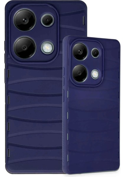 Xiaomi Redmi Note 13 Pro 4g Kılıf Bibercas Silikon Kapak - Lacivert Glstd