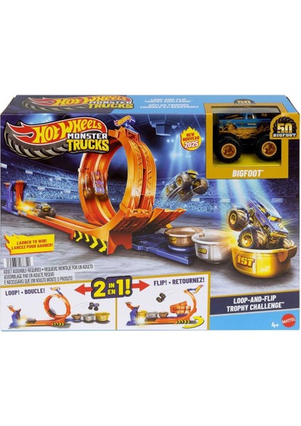 JBX64 Hot Wheels Monster Trucks Döngü ve Takla Bigfoot Oyun Parkuru indirimleri