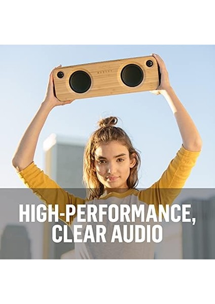 House Of Get Together, Taşınabilir Bluetooth Hoparlör Kutusu, Kablosuz Bağlantı, Mikrofon, Oda Doldurucu Ses, 3,5 mm Aux Girişi, USB Bağlantı Noktası, 10 Saat Pil Ömrü, Siyah