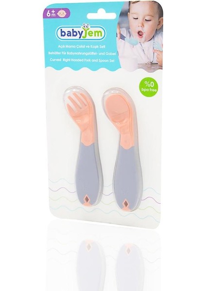 Açılı Mama Kaşık Çatal Takımı 703 Gül Kurusu fırsatları