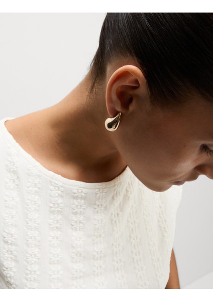 Büzgülü File Kumaşlı Geniş Yaka Üst fırsatları