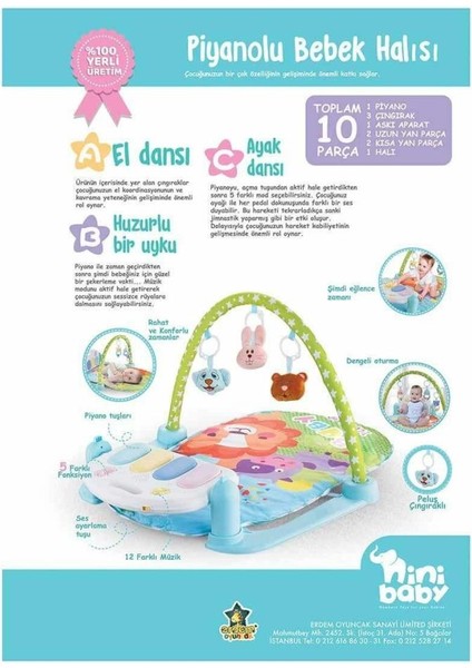 Er-111 Pianolu Bebek Halısı -Erdem Oyuncak