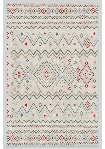Iskandinav Kilim Desenli Halı, Dokuma Taban Dekoratif Şönil Halı