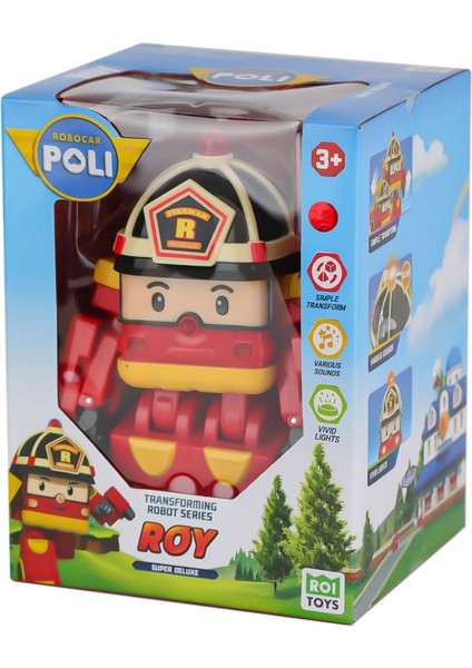 Polı MRT-686 Sesli ve Işıklı Robocar Poli Büyük Transforming Robot Roy -Necotoys