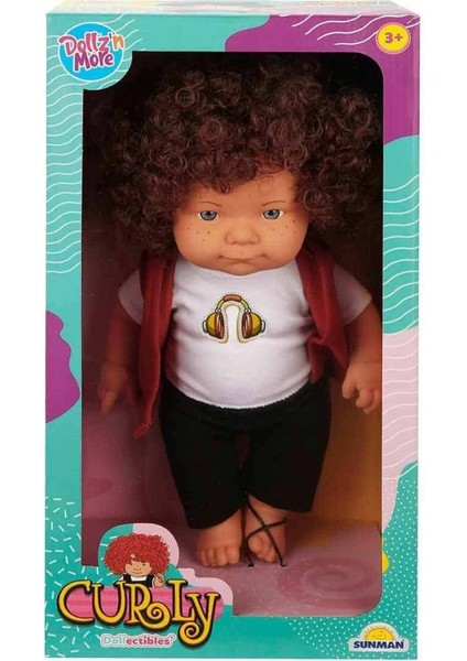 30151 Sunman, Curly Kıvırcık Saçlı Bebek 35 cm