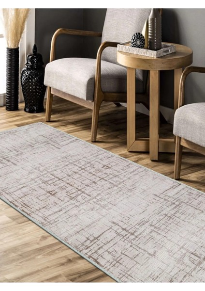 Ekru Saçaksız Dokuma Yolluk Halı Kilim Ks-Dkm-24