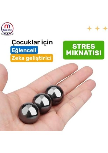 Top, Manyetik Topu, Ø20 mm Mıknatısı, Küre Mıknatıs (10 Adet)