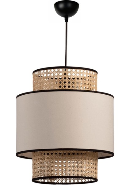 Modern Serisi Kumaşlı Doğal Hazeran Rattan Sarkıt Avize Yatak Odası Salon Mutfak AYD-3506 modelleri