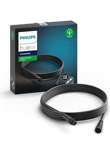 Hue Düşük Voltajlı Uzatma Kablosu, Tüm Hue Düşük Voltajlı Dış Mekan Lambaları Için, 5 M, Siyah fiyatları