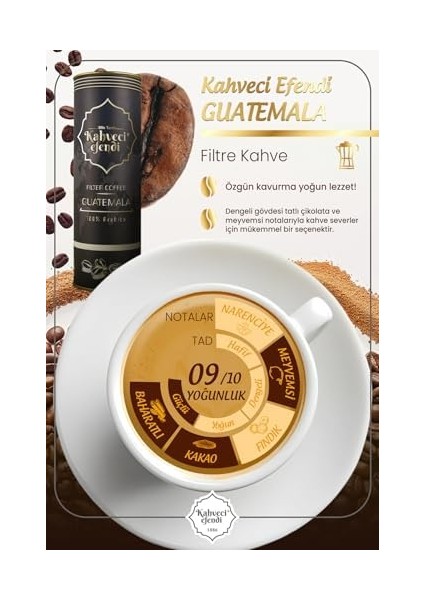 Efendi Guatemala Filtre Kahve Premium Teneke Kutu 150 Gr