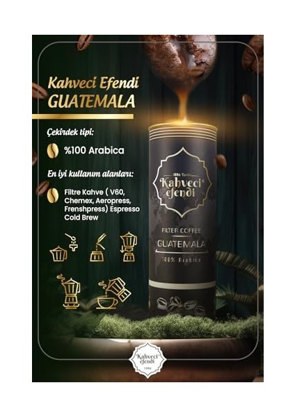 Efendi Guatemala Filtre Kahve Premium Teneke Kutu 150 Gr