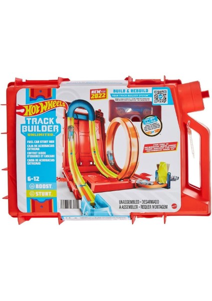 HDX78 Hw Track Builder Benzin Bidonu Akrobasi Seti, Hot Wheels Track Builder