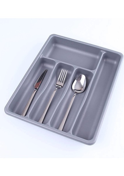 Gri - 5 Bölmeli Çekmece Içi Kaşıklık 36X29X5CM (5047)