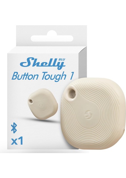 Blu Button Tough Ivory | Bluetooth Kontrollü Akıllı Düğme | Cihazların Kısılması, Açılması ve Kapatılması ve Sahneleri Etkinleştirme, Ev Otomasyonu | Koruma Sınıfı IP54 | Ios Android Uygulaması