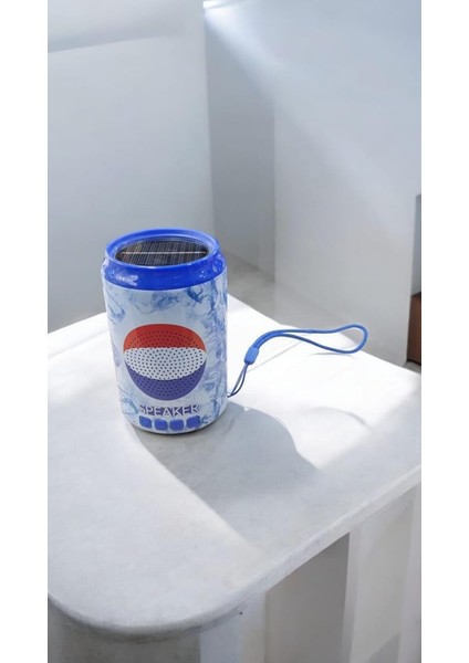 Güneş Enerjisi Ile De Dolabilen Radyolu Flash Bellek ve Hafıza Kart Destekli Süper Güçlü El Fenerli Bluetooth Speaker Şarj Edilebilir Hoparlör Bass Ses Çok Iyi (Mavi)