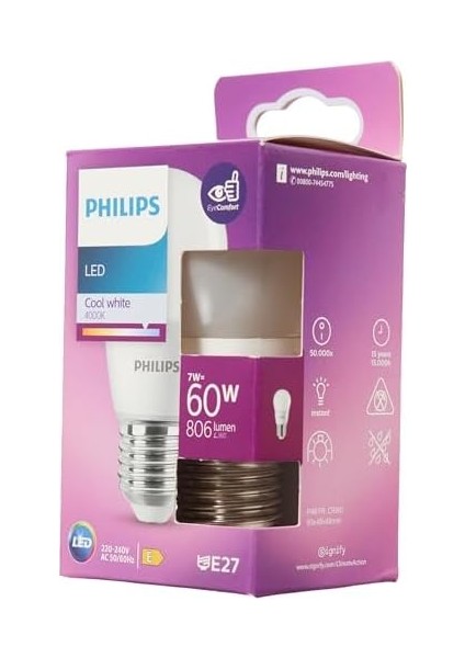 LED 60W P48 E27 Cw Gün Işığı 4000K Dim Edilmez