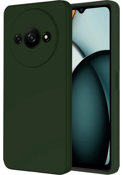 Realme C61 Kılıf First Silikon - Koyu Yeşil Glstd