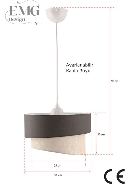 Manolya Modern Kumaş Başlıklı 2 Katlı Yatak Odası Çocuk Odası Salon Mutfak Hol Avize fırsatları