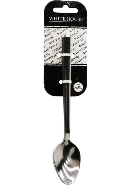 6 Parça Eko Çubuk Sade Metal Tatlı Kaşık 2mm (5047)