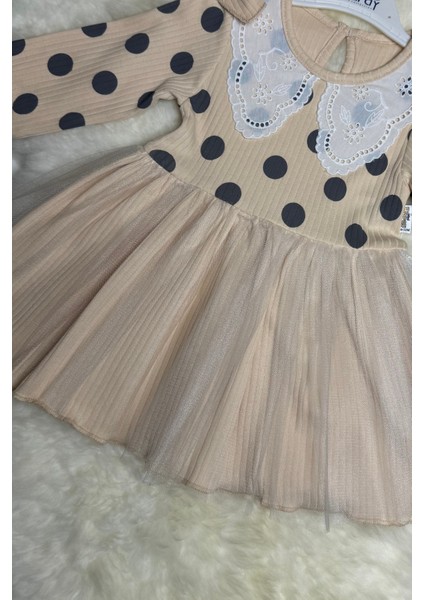 Fistolu Dantel Yakalı Kız Elbise modelleri