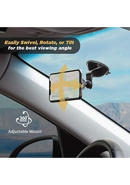 Mmwsm-Xces0 Magicmount Select, Araç Için Manyetik ve Vantuzlu Telefon, S Aleti Veya Tablet Tutucu, 360 Derece Ayarlanabilir Kafa, Siyah
