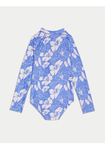 Hibiscus Desenli Uzun Kollu Mayo (6-16 Yaş) modelleri