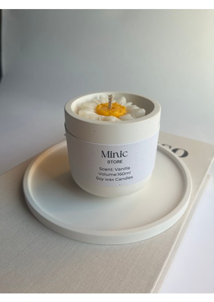 Çiçek Tasarım El Yapımı Doğal Soya Mum modelleri