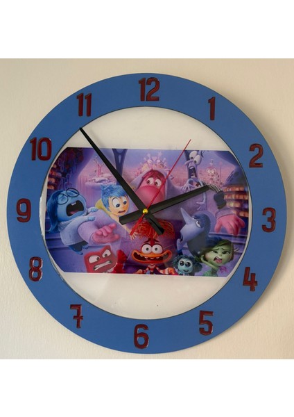 Kıds - Inside Out (Ters Yüz) Temalı Çocuk Odası Duvar Saati - 40 cm