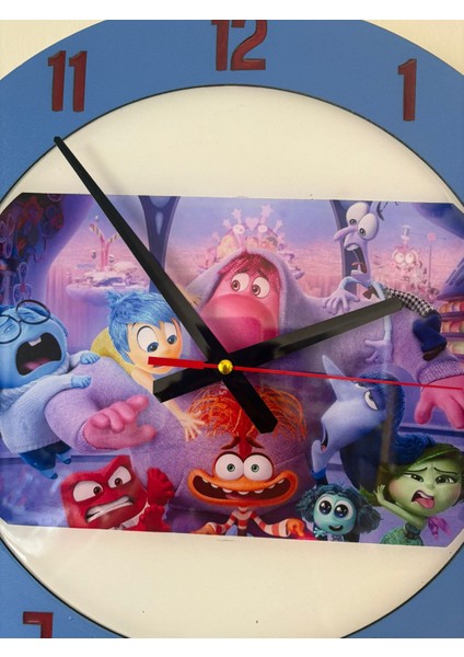 Kıds - Inside Out (Ters Yüz) Temalı Çocuk Odası Duvar Saati - 40 cm indirimleri