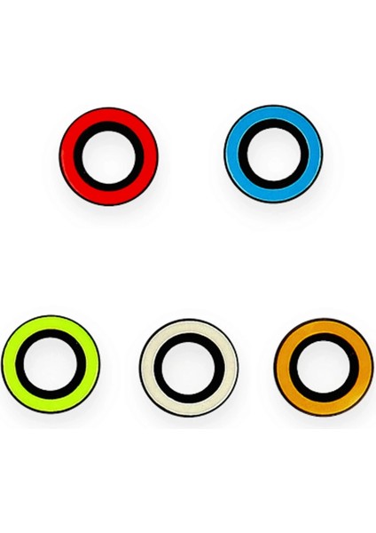 Apple iPhone 12 Pro Neon Fosforlu Kamera Lens - Mavi Glstd