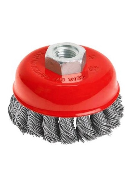 Burgulu Çanak Tel Fırça 75 mm