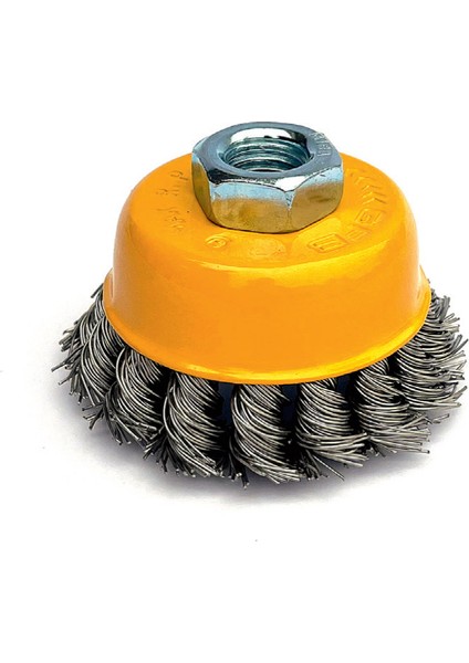 75 mm Burgulu Çanak Paslanmaz Tel Fırça Gfb 5136