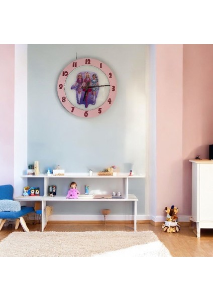 Kıds - Barbie ve Arkadaşları Temalı Çocuk Odası Duvar Saati - 40 cm fiyatları