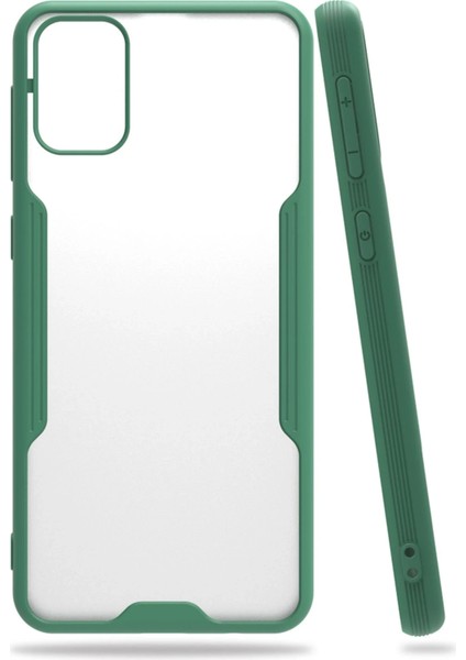 Samsung Galaxy M31 Kılıf Platin Silikon - Yeşil Glstd