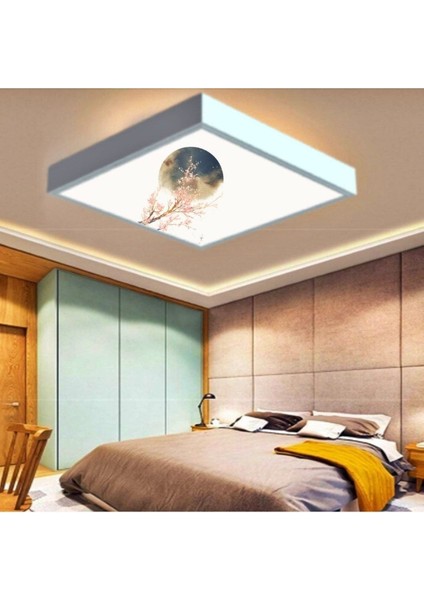 Dolunay Tasarım-Modern AVIZE-60 x 60 Ledli-Tavan AVIZE--54WATT-TAVANA Yapışık Lamba-Yatak Odası Avize