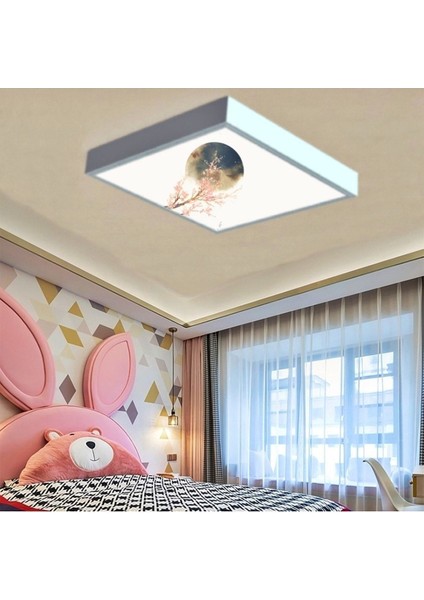 Dolunay Tasarım-Modern AVIZE-60 x 60 Ledli-Tavan AVIZE--54WATT-TAVANA Yapışık Lamba-Yatak Odası Avize modelleri