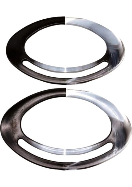 Akrilik Görünümlü Plastik Çanta Sapı Siyah Beyaz Tonlu