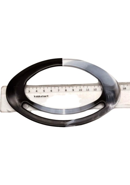 Akrilik Görünümlü Plastik Çanta Sapı Siyah Beyaz Tonlu fiyatları