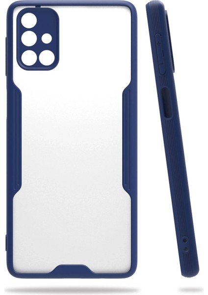 Samsung Galaxy M31S Kılıf Platin Silikon - Lacivert Glstd