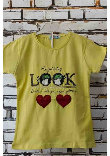 Dükkan 07 Kız Çocuk T-Shirt Pul Işlemeli